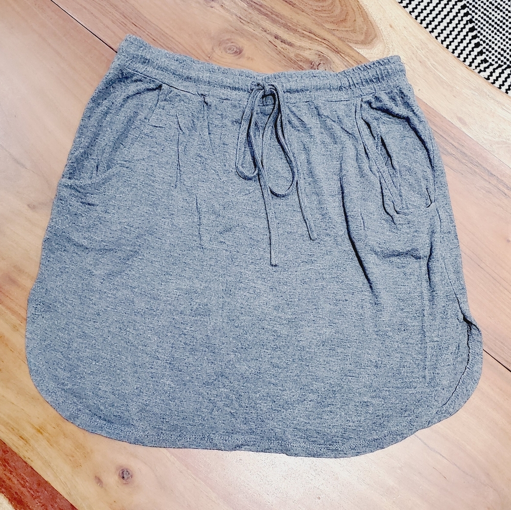 SOLD- Rebel Sugar- Jersey Knit Drawstring Rounded Mini Skirt- Size Small